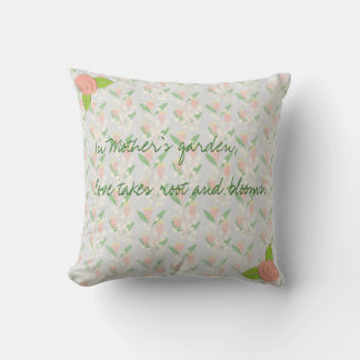 In Mother’s Garden Floral Throw Pillow