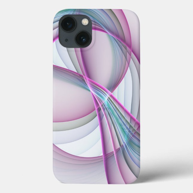 In Motion, Modern Abstract Colourful Fractal Art Case-Mate iPhone Case (Back)