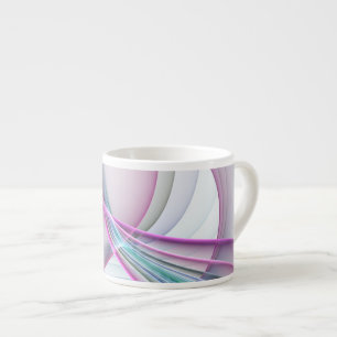 In Motion, Modern Abstract Colourful Fractal Art Espresso Cup
