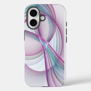 In Motion, Modern Abstract Colourful Fractal Art iPhone 16 Case