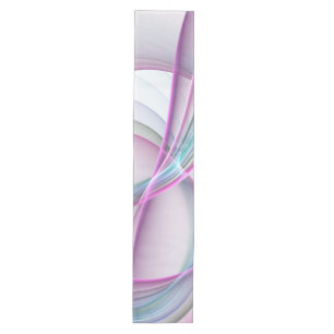In Motion, Modern Abstract Colourful Fractal Art Medium Table Runner