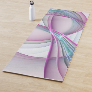 In Motion, Modern Abstract Colourful Fractal Art Yoga Mat