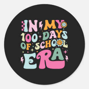 In My 100 Days Of School Era 100th Day Teacher Kid Classic Round Sticker