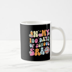 In My 100 Days Of School Era Groovy Retro Student Coffee Mug