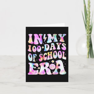In My 100 Days Of School Era Retro Smile 100th Day Card