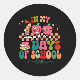 In My 100 Days Of School Era Teacher 100th Day Of Classic Round Sticker