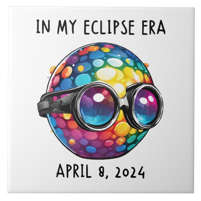 In My 2024 Solar Eclipse Era Ceramic Tile (Front)