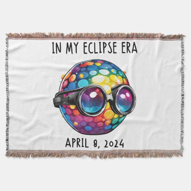 In My 2024 Solar Eclipse Era Throw Blanket (Front)