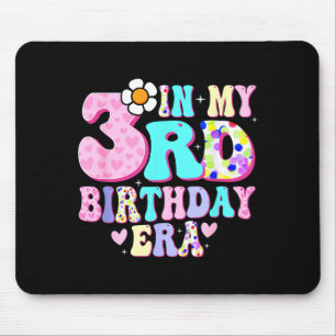 In My 3rd Birthday Era Girl Gifts Three Bday 3 Yea Mouse Pad
