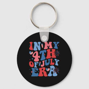 In My 4th Of July Era Funny Patriotic Usa Flag Ame Key Ring