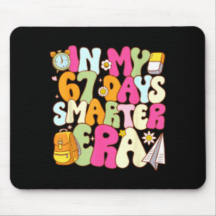 In My 67 Days Smarter Era Groovy 67th Day Of Schoo Mouse Pad