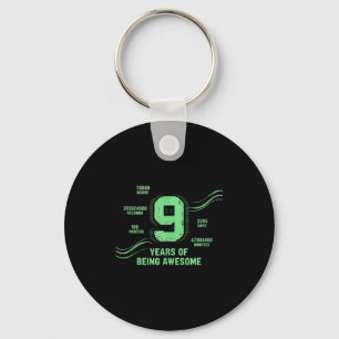 In My 9th Birthday Era Boy Bday Nine Happy 9th Bir Key Ring