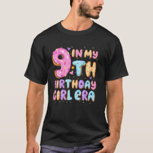 In My 9th Birthday Era Groovy Doughnut Theme Party T-Shirt
