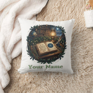 In My Academic Winter Era Book Quote Cushion