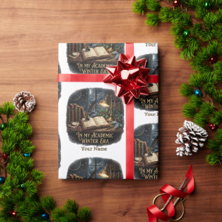 In My Academic Winter Era Library Pattern Wrapping Paper