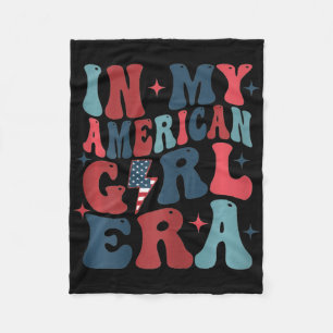 In My American Girl Era Retro 4th Of July Fourth G Fleece Blanket