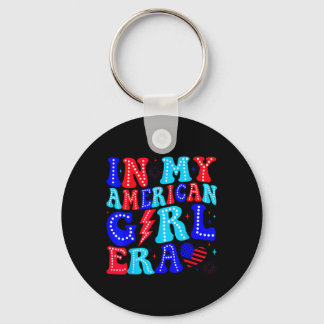 In My American Girl Era Retro 4th Of July Fourth G Key Ring