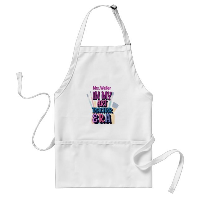 In my art teacher era personalised standard apron (Front)