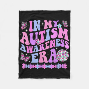 In My Autism Awareness Era Retro Disco In April We Fleece Blanket
