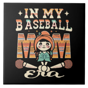 In My Baseball Mum Era Ceramic Tile