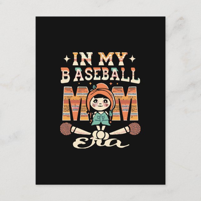 In My Baseball Mum Era Enclosure Card (Front)