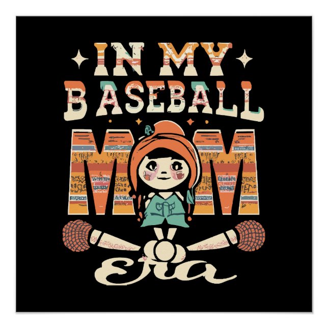 In My Baseball Mum Era Poster (Front)