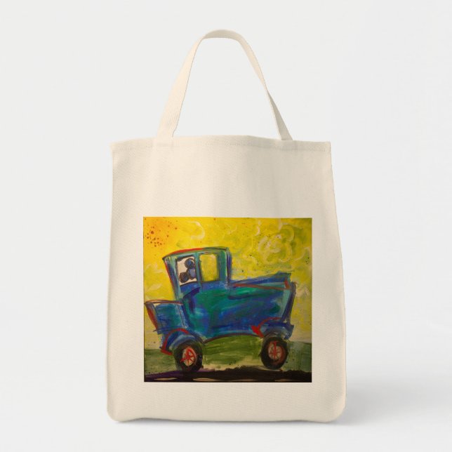 In My Big Blue Car by Roberto & Mary Tote Bag (Front)