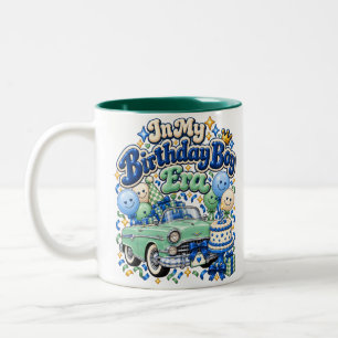 In My Birthday Boy Era Retro Vintage Car  Two-Tone Coffee Mug