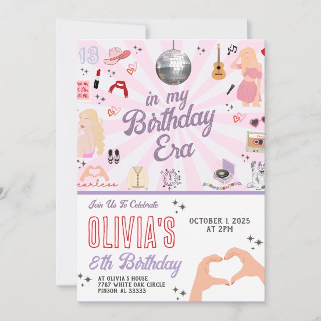 In My Birthday Era Birthday Invitation (Front)