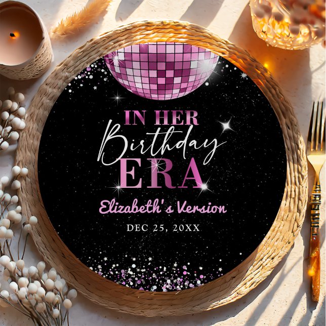 In My Birthday Era Disco Birthday Paper Plate (Creator Uploaded)