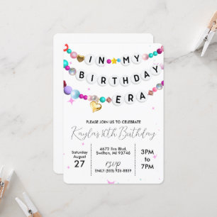 In My Birthday Era Friendship Bracelet Invitation