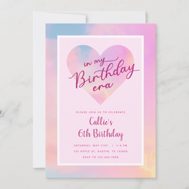 In My Birthday Era Invitation (Front)