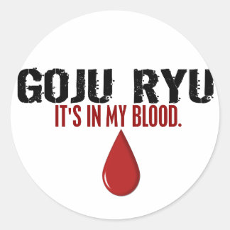 In My Blood GOJU RYU Classic Round Sticker