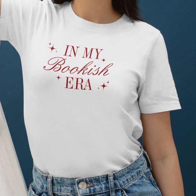In My Bookish Era Red Script Book Lover's T-Shirt (Creator Uploaded)