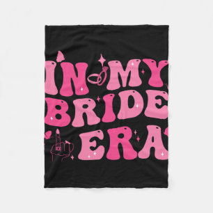 In My Bride Era Groovy Bride Bachelorette Party Br Fleece Blanket