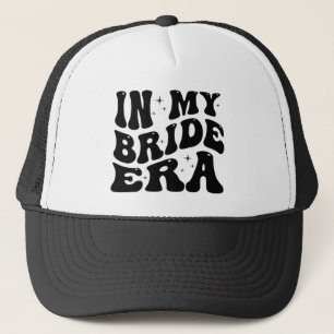 In my bride Era hat black lettering