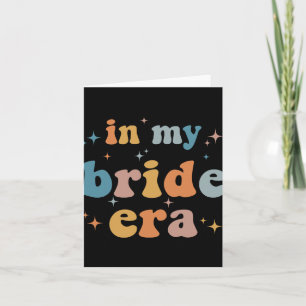 In My Bride Era Retro Bachelorette Wedding Engagem Card