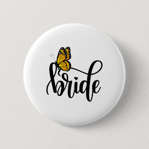 In My Bride-to-be Era Butterfly Bliss And Floral W 6 Cm Round Badge