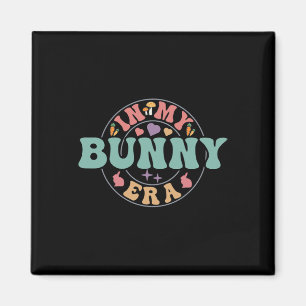 In My Bunny Era Groovy Happy Easter Day Rabbit Magnet