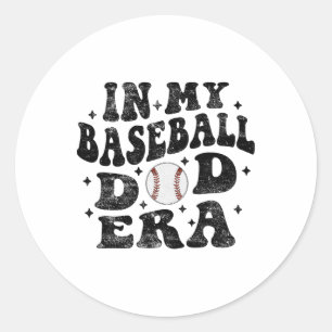 In My Bysebyll Dad Era Funny Bysebyll Dad Fathers Classic Round Sticker