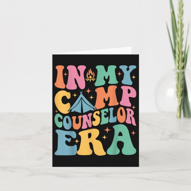 In My Camp Counsellor Era Groovy Summer Camp Couns Card (Front)