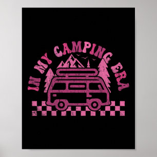 In My Camping Era Retro Camper Van Outdoor Adventu Poster