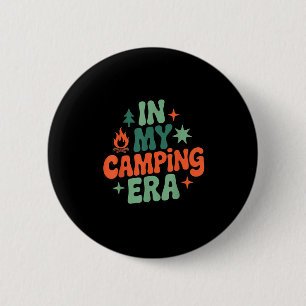 In My Camping Era Retro Forest Campfire Hiking Out 6 Cm Round Badge