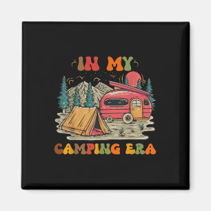 In My Camping Era Retro Groovy Funny Camping (on B Magnet