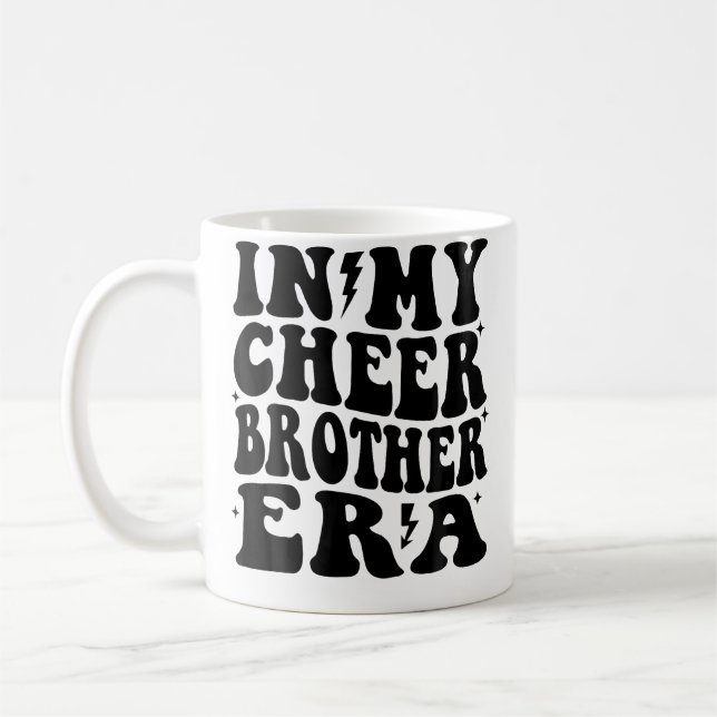 In My Cheer Brother Era Cheerleader Bro Cheerleadi Coffee Mug (Left)