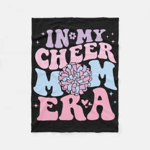 In My Cheer Mum Era Groovy Cheerleading Football M Fleece Blanket