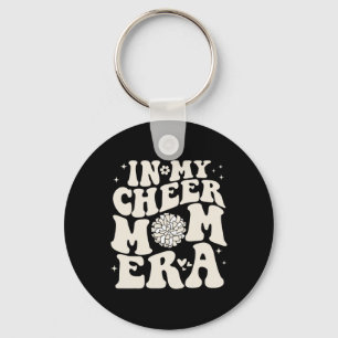 In My Cheer Mum Era Groovy Cheerleading Football M Key Ring