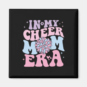 In My Cheer Mum Era Groovy Cheerleading Football M Magnet