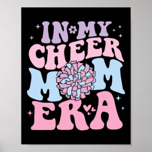 In My Cheer Mum Era Groovy Cheerleading Football M Poster