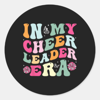 In My Cheerleader Era Cheer Coach Cheerleading Wom Classic Round Sticker